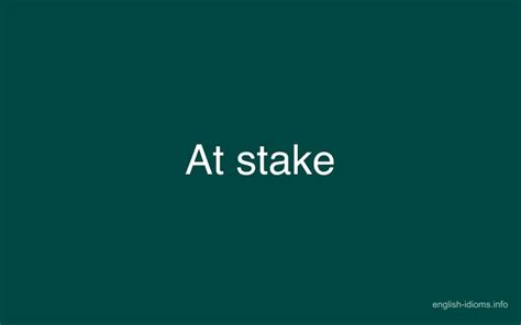 life at stake meaning.